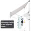 Auvent de patio manuel rétractable blanc-65287358