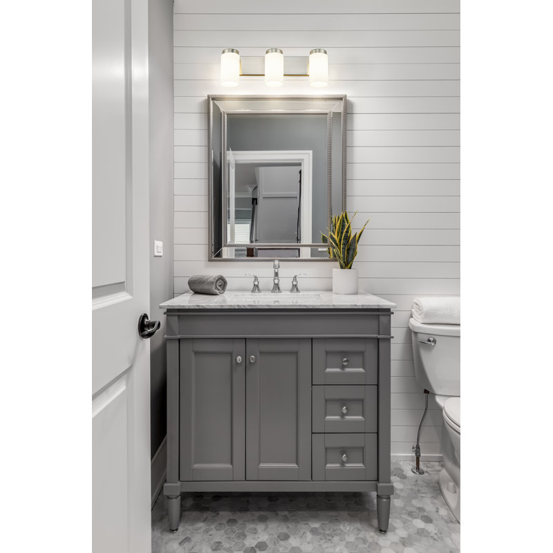 Rosevale 3 Light Vanity, Brushed Nickel