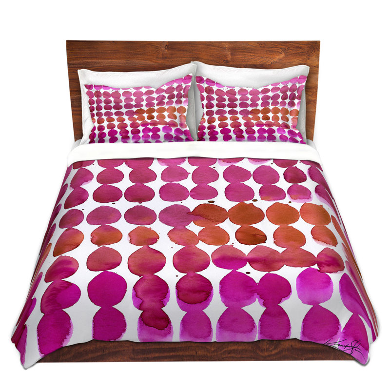 Ensemble de housse de couette bijouxs ii, Housse de couette simple + 1 taie décorative stan, Rouge magenta