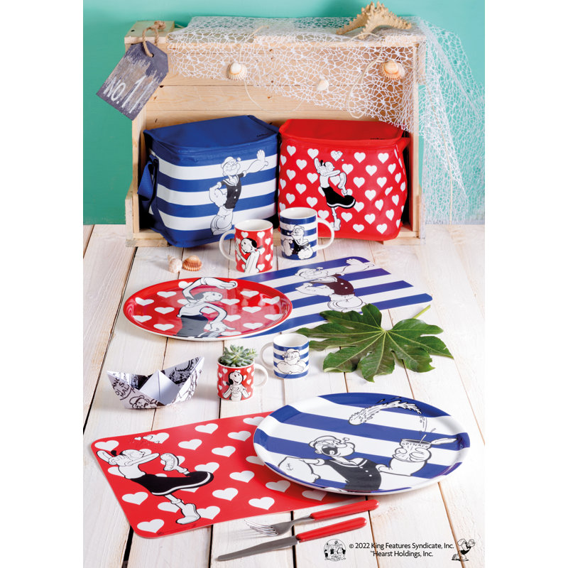 Excelsa picnic/lunch cooler bag Popeye polyester 10 lt blue