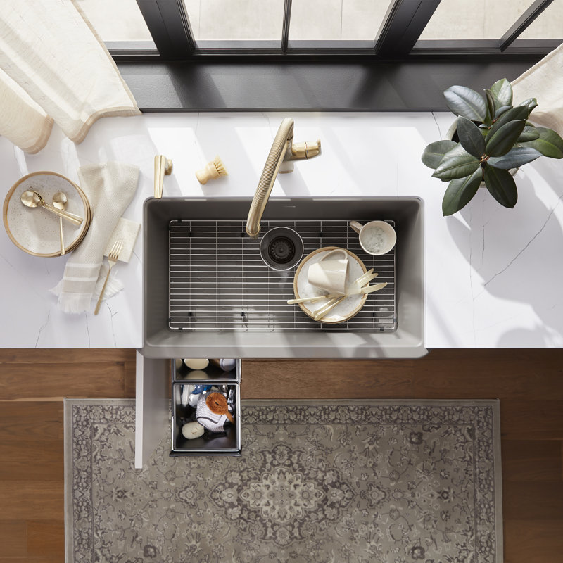Grille d'évier en acier inoxydable pour évier Ikon 33 po