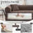 Boneless 80.7" Corduroy Sleeper Sofa Modular Sofa Bed Compression Foam Couch Bed With 2 Pillows - No Assembly Required-1269532582