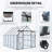 8X10ft Double Door Polycarbonate Greenhouse Raised Base And Anchor Aluminum Heavy Duty Walk-In Greenhouses For Outdoor Backyard In All Season-123375621-123375622