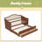 Twin Daybed With Trundle, Twin Size Daybed With 2 Storage Drawers, Wooden Sofa Bed With Upholstered Button Tufted Backrest For Living Room-569862514