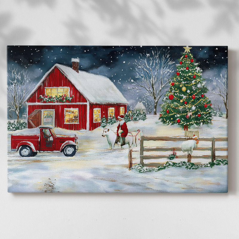 Christmas Holiday Art III- Gallery Wrapped Canvas-XLIII, 12" H x 18" W