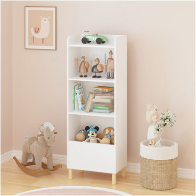 4-Tier Bookcase, Children's Book Display, Bookshelf Toy Storage Cabinet Organizer For Children's Room, Playroom, Nursery