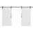 84''Manufactured Solid Wood Primed Double Sliding Barn Doors With Installation Hardware Kit(Door Lock included)-100299772