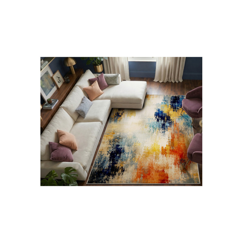 Tapis tissé à la crème Mosso, 3'3" x 6'7"