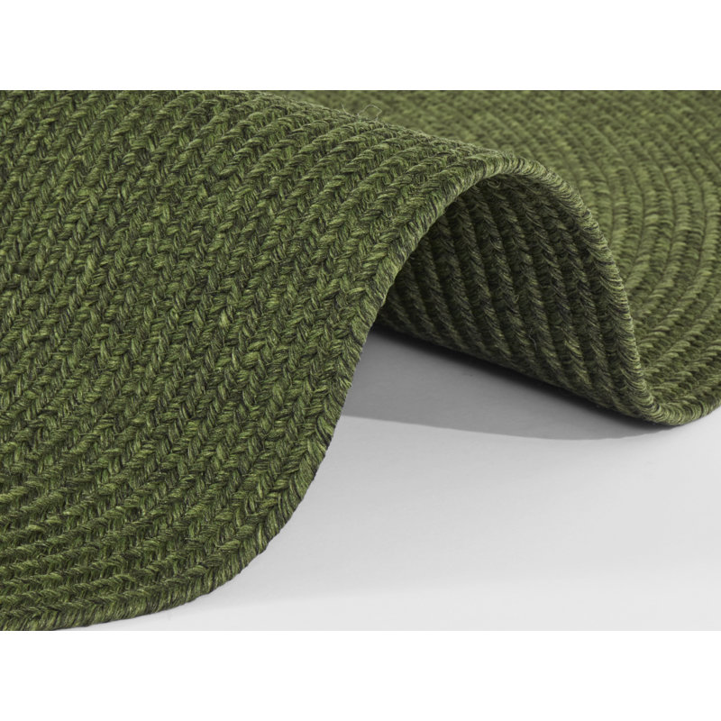  Machine Woven Green Indoor/Outdoor Rug, Round 150cm
