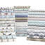 Grand drap, 4 pièces 100% flanelle de coton, imprimé blanc village, doux et confortable, drap plat, taies d'oreiller ajustées, lavable à la machine ultra-douce et facile d'entretien