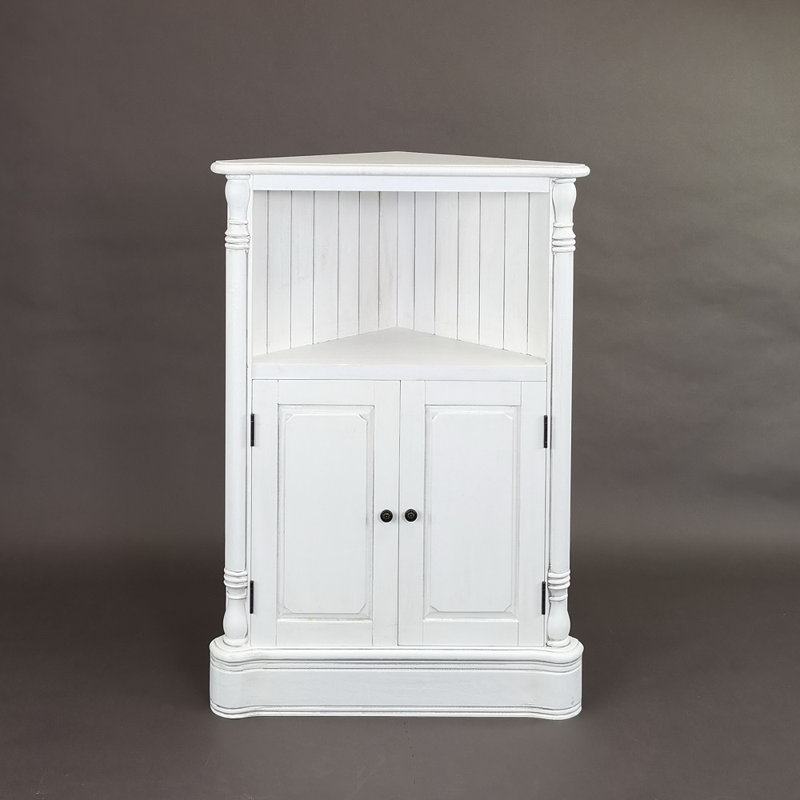 Fardeen Solid Wood Accent Cabinet, Antique White