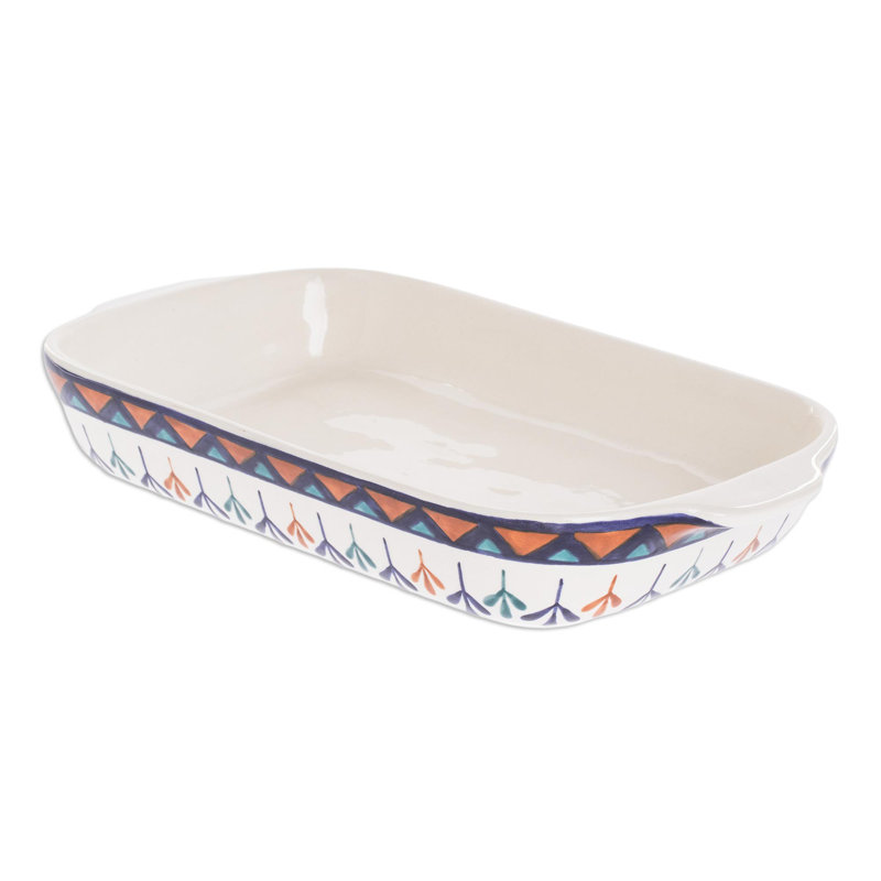 Wildon Home® Nahtanha Rectangle Ceramic Baker Bakeware