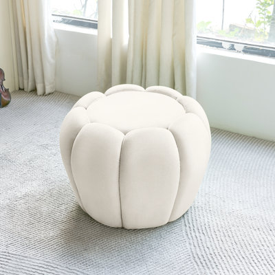 Upholstered Ottoman with Storage Velvet Vanity Stool for Living Room