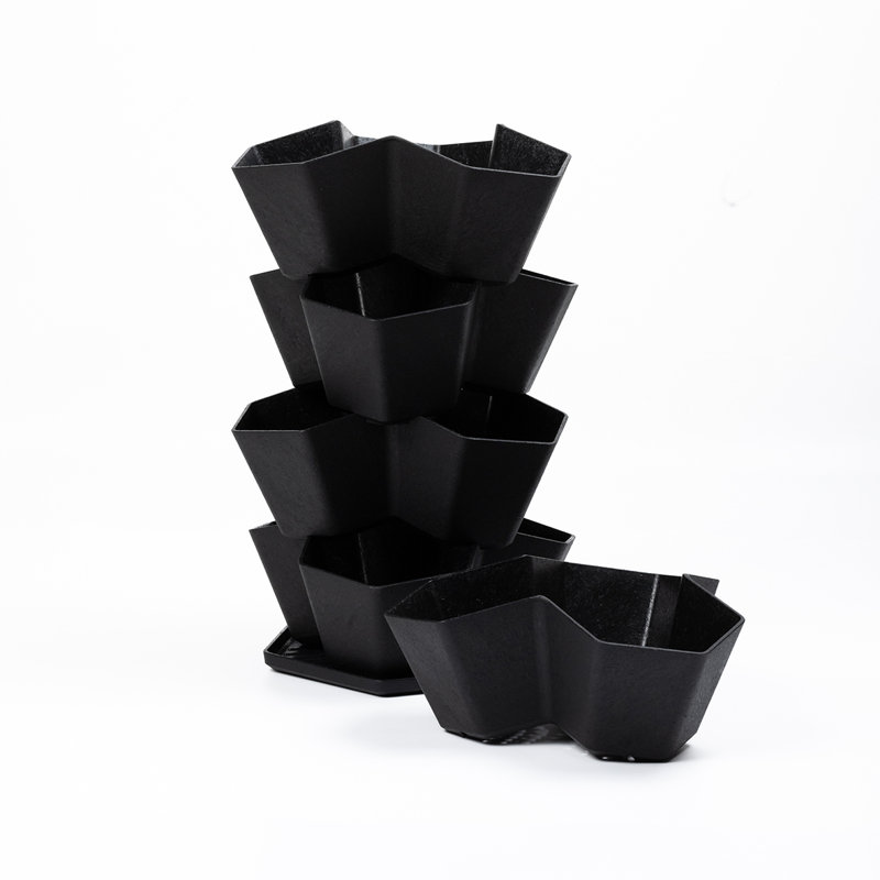 5 Tier Recycled Plastic Stackable Garden Planter
