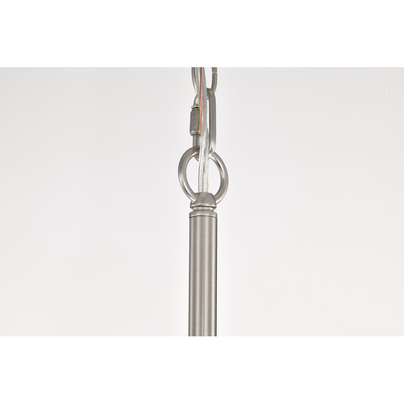 Lustre tambour en nickel satiné à 6 lumières de 20 po Ariello