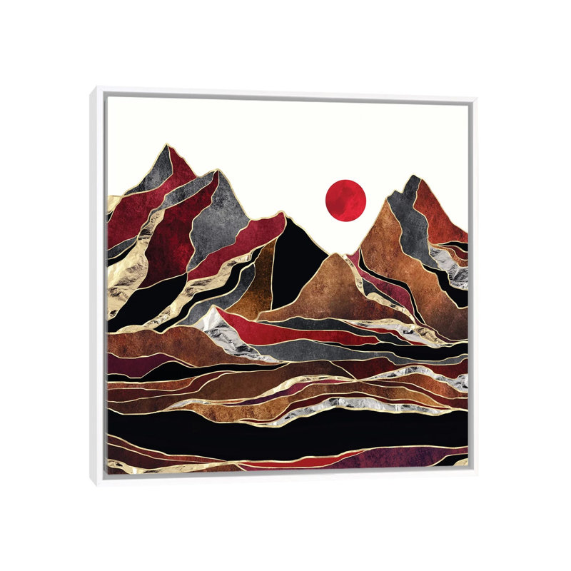 «Copper Vista», reproduction d'impression, H 26 po x l 26 po x P 1,5 po, Toile blanche encadrée, Pas de tapis
