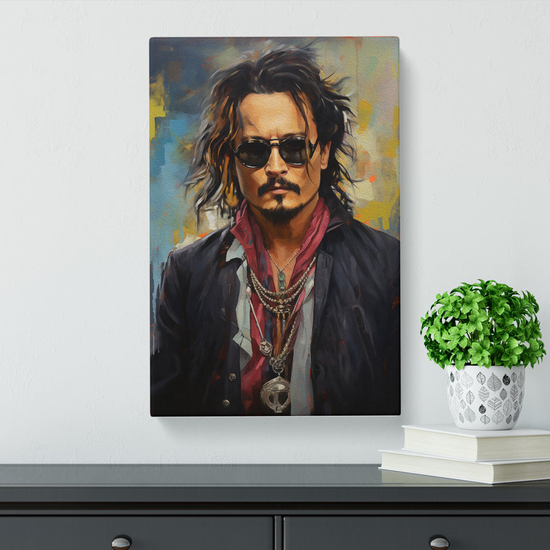 Johnny Depp Hard Edge - Wrapped Canvas, 76cm H x 50cm W x 3cm D