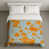 Motif floral bleu / orange