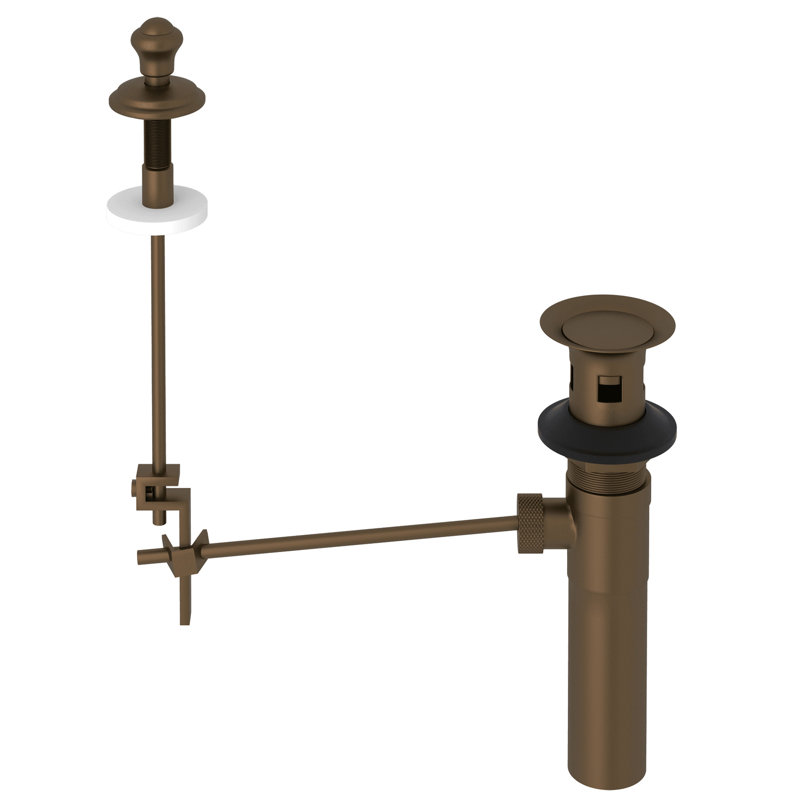 Bathroom Sink Drain With Overflow, English Bronze