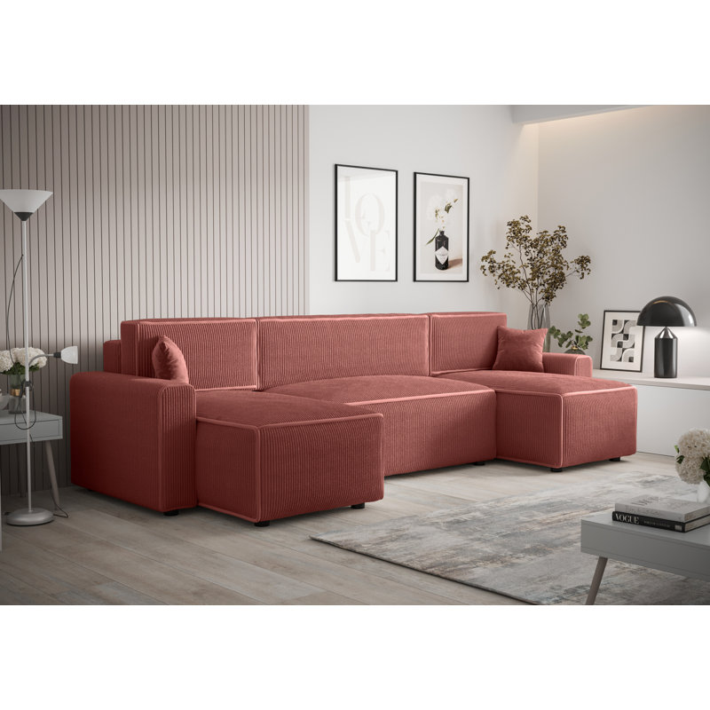 Caril 5 Seater Corner Sofa , White / opaline