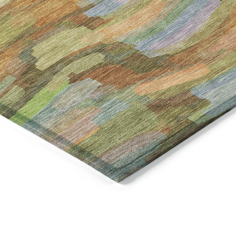 Machine Washable Indoor/Outdoor Jenning ACN2266 Stripes Rug, Rectangle 2'6" x 3'10"
