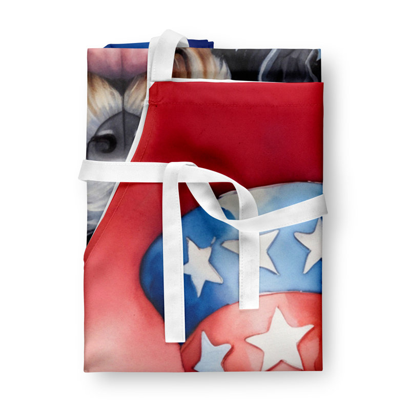Patriotic American Apron, Portuguese Water Dog