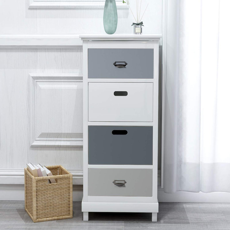 Solid Wood 40 cm W Chest of 4 Drawers