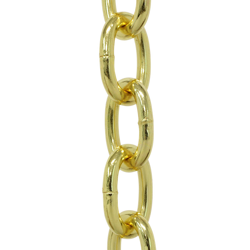 Decorative Standard Link Chandelier Chain 10', Champagne Gold