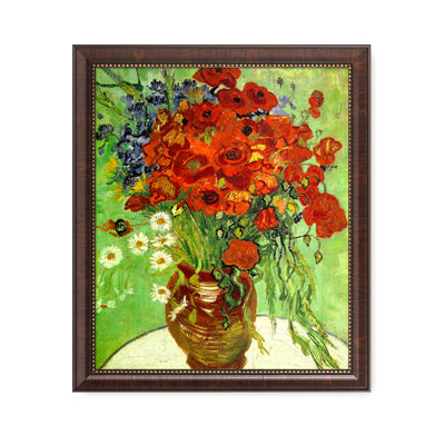 Coquelicots et marguerites rouges