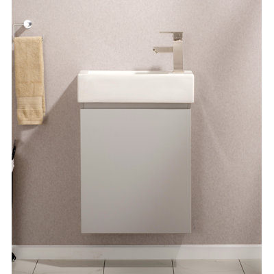 Ensemble de meuble-lavabo de salle de bain simple fixé à un mur 20 po Pimental