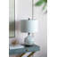 Lampe de table en verre blanc et gris 14 x 14 x 23 po