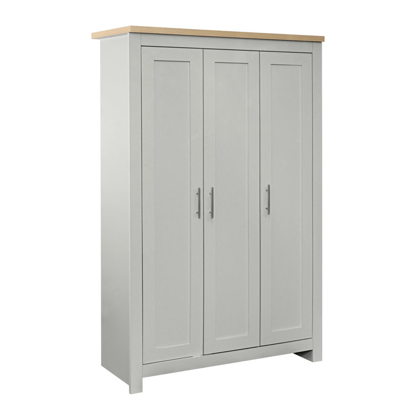 Highgate 3 Door Wardrobe, Grey/Oak