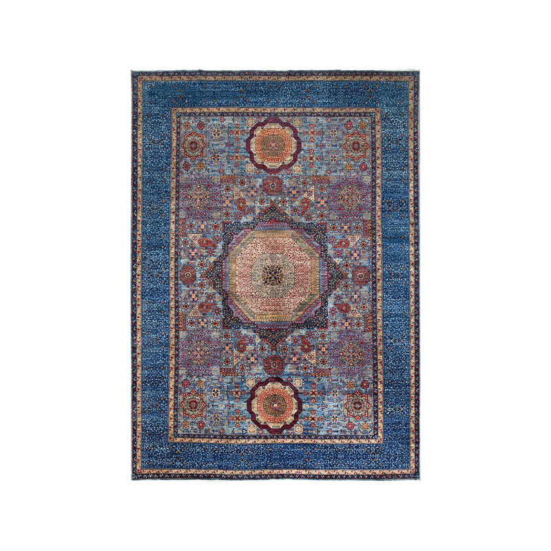 Tapis oriental en laine noué à la main 9 pi 10 po x 13 pi 8 po Lichen