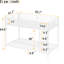Lit superposé simple en métal pour adultes - espace, structure stable, bruit, garde-corps et 20 lattes par niveau-952539391-952539389