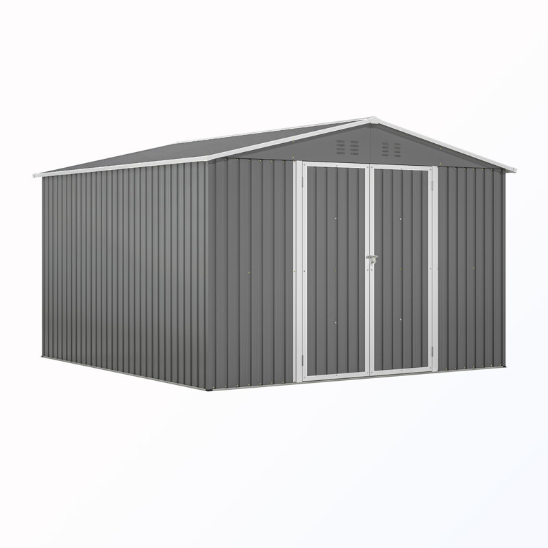 Remise de rangement extérieure avec portes verrouillables