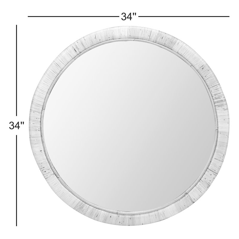 Lamont Rattan Round Mirror