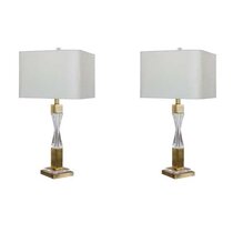 Crystal Brass Table Lamp Height 27” With Shade #freePalestine