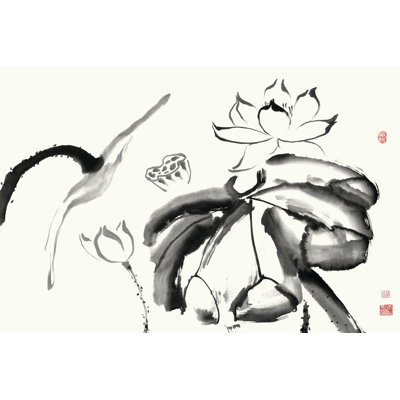 Lotus Study III - Wrapped Canvas Painting