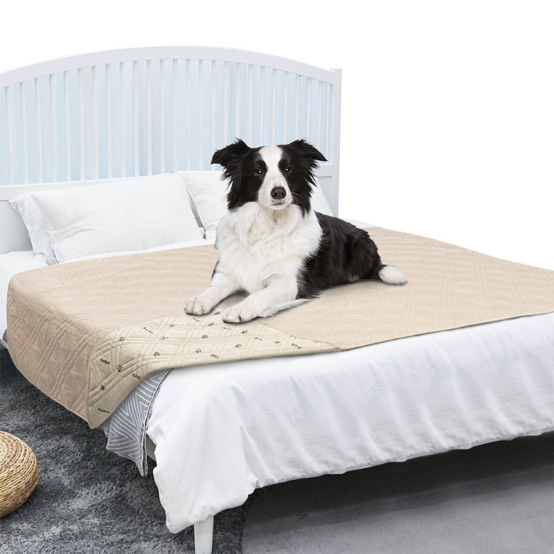 Beige X-Large Waterproof Reversible Pet Blanket Couch Cover