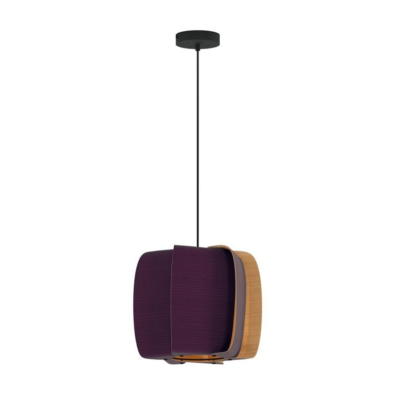 Luminaire suspendu 15,75 po Alba, Violet / frêne