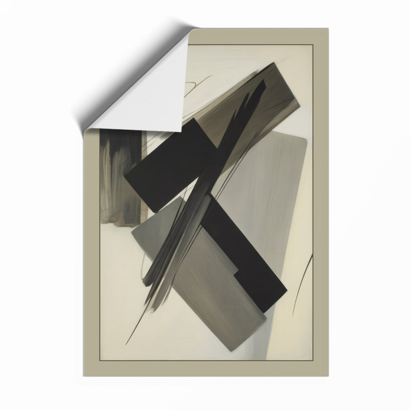 Charcoal Intersections Minimalist - Print, Unframed, A2 - 59.4 x 42.0 cm
