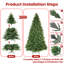 Arbre de Noël artificiel Grose 5 pi avec base en métal