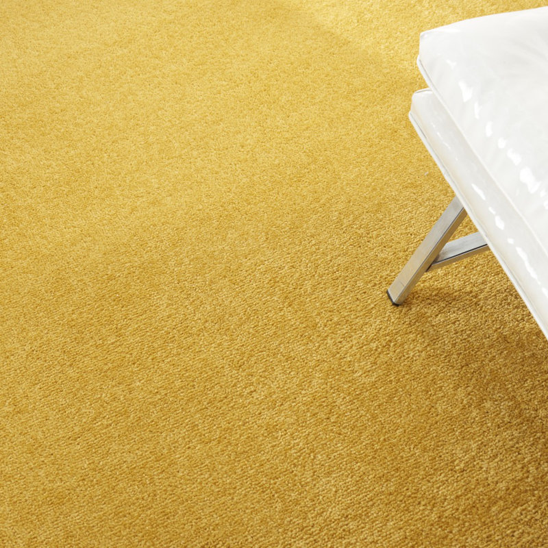 Tapis intérieur jaune antidérapant rond 8 pi x 8 pi