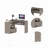 Elegant L-Shaped Desk With Retractable Keyboard Tray, Two Drawers, And Open Shelf In Light Gray-446923058