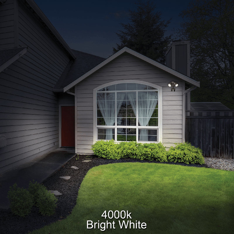 1 - Head LED Hardwired Dusk to Dawn Outdoor Security Flood Light with Motion Sensor, Bronze