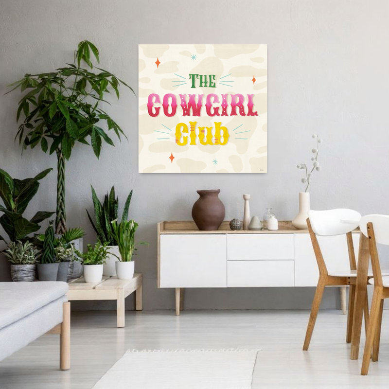 Cowgirl Club VI, art abstrait contemporain, H 36 po x l 36 po