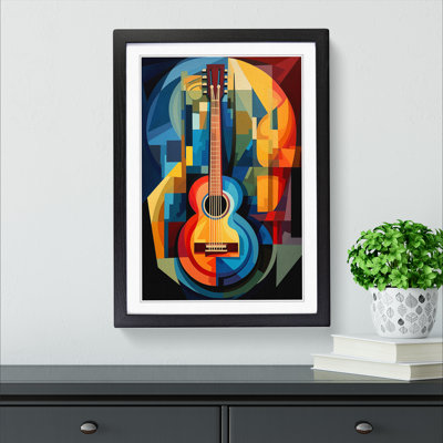 Electric Guitar Cubism No.2 - Framed Print