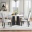 Ensemble de salle à manger moderne 5 pièces avec table de 43 pouces et 4 chaises rembourrées, facile à assembler pour toute pièce-1527339777-1527339783