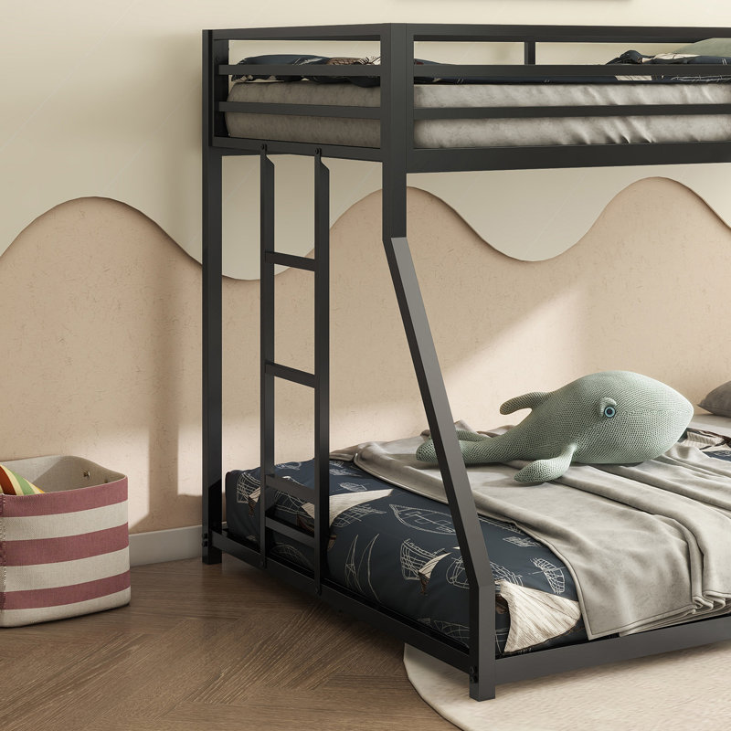 Twin over Full Metal Bunk Bed, Black