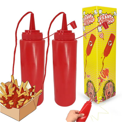 Bouteille d'eau Ketchup Fausse bouteille de fantaisie Bouteille de ketchup Bouteilles à condiments Blague à farce